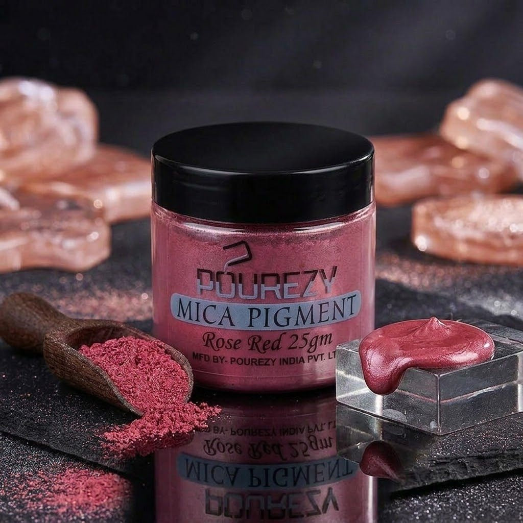 Pourezy Mica Pigment 25gm - Rose Red