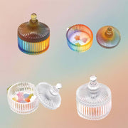 Round Stripe Dominoes Trinket Silicone Jewelry Box