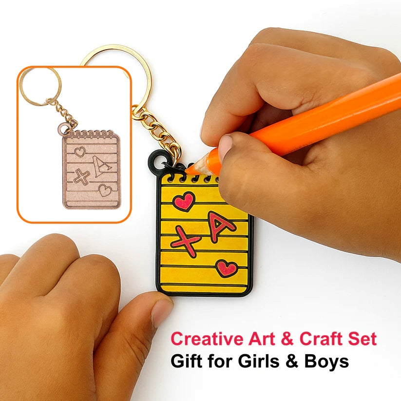 Pourezy School Theme Wooden Keychains Set