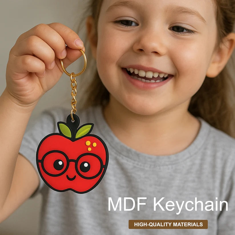 Pourezy School Theme Wooden Keychains Set