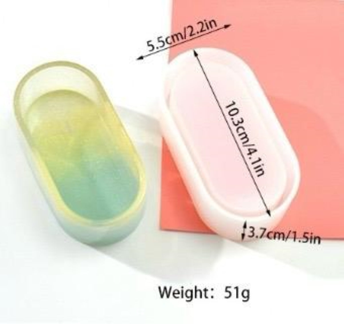 Oval Shape Pot Silicon Mould For Resin, Gypsum & Art Crafts Making