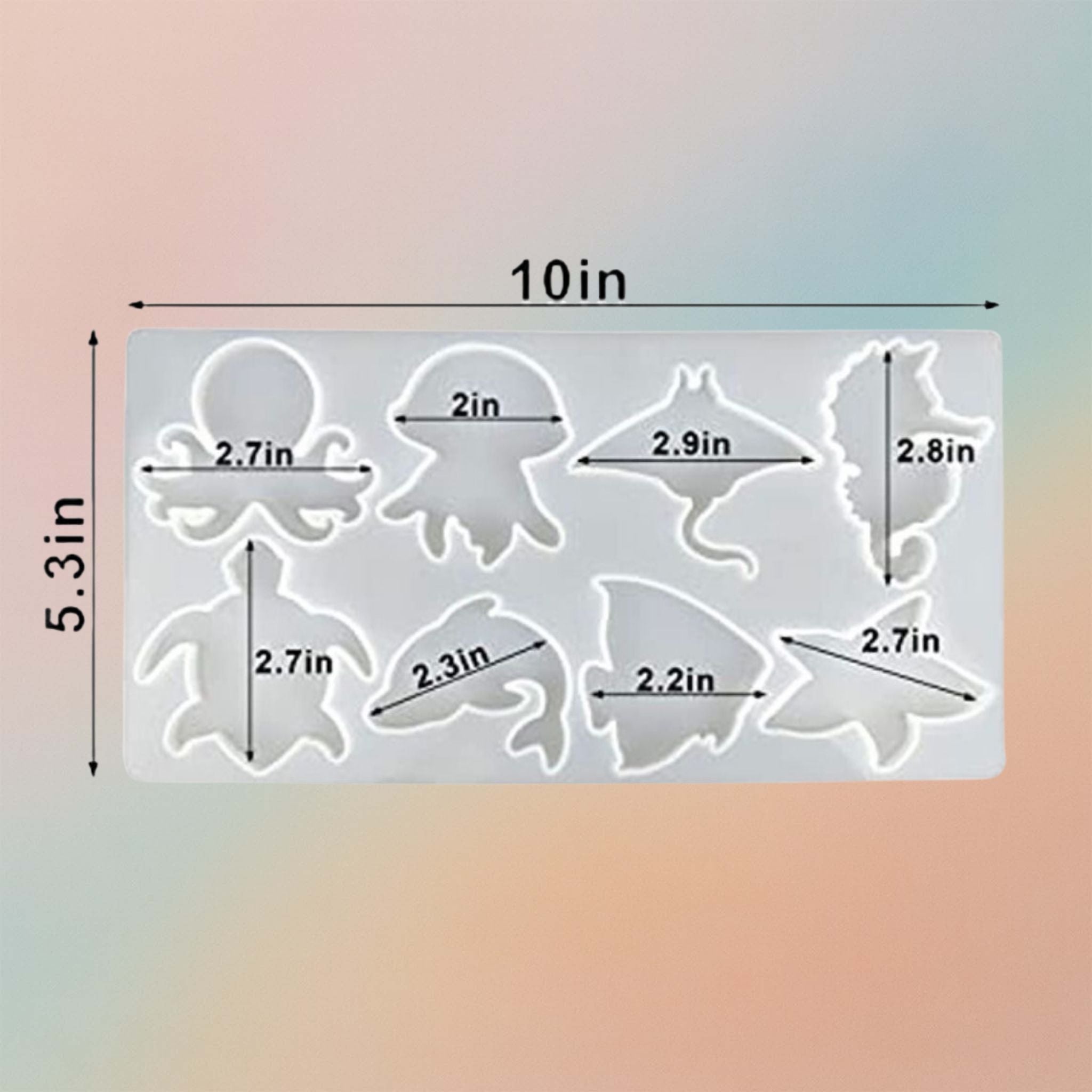 Sea Animals Mould For Candle Making 8pcs