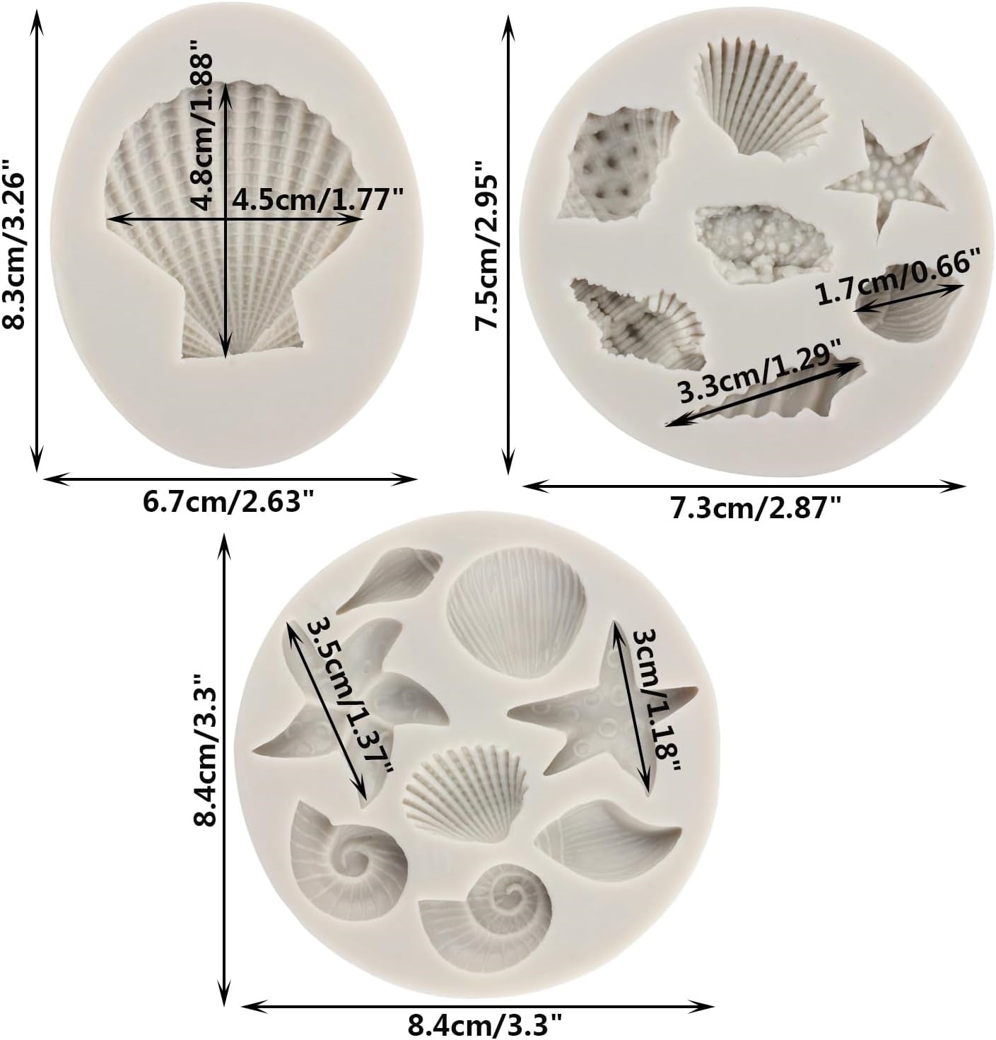 Sea Series Mould Style 2 For Candle, Resin, Gypsum & Art Crafts Making Silicone Mold