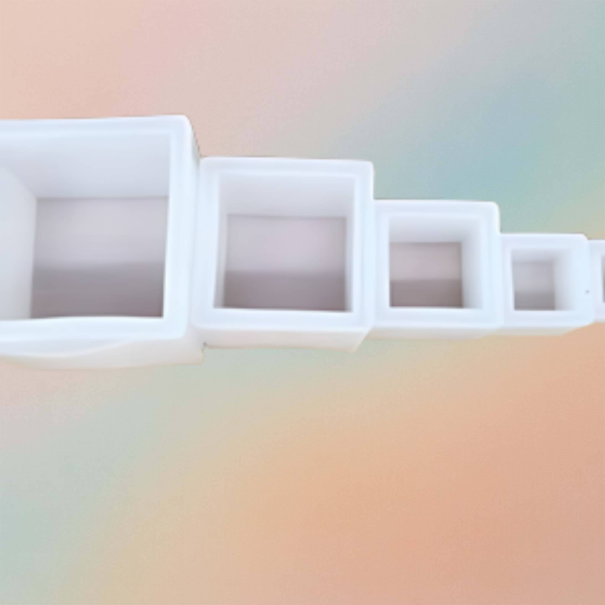Set Of 5 Silicone Cube Mould