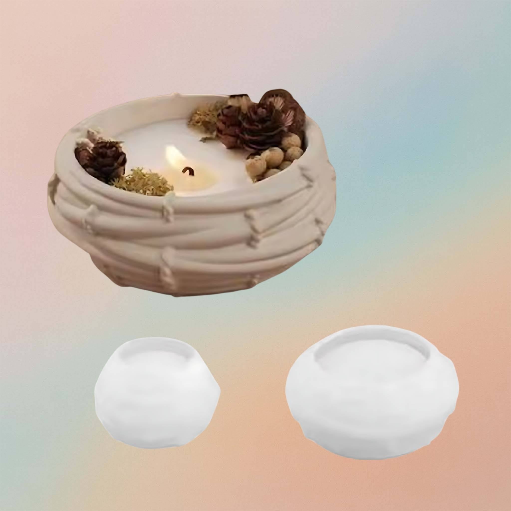 Silicone Molds Bird’s Nest Candle Holder