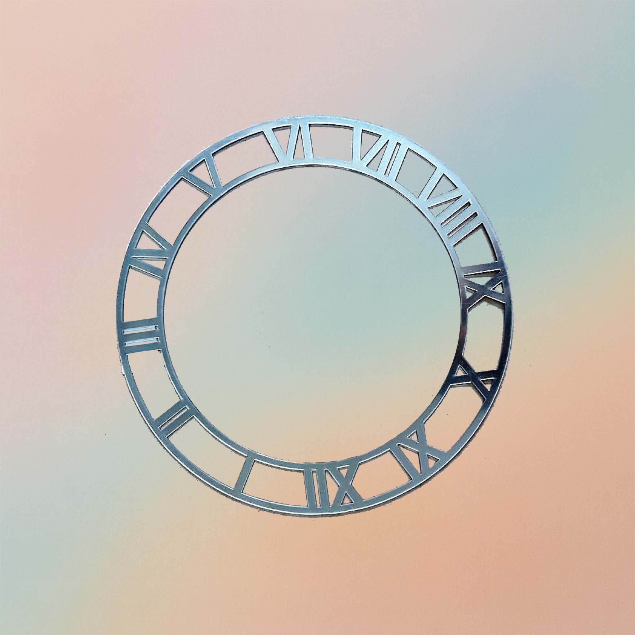 Silver Acrylic Ring For Wall Clock