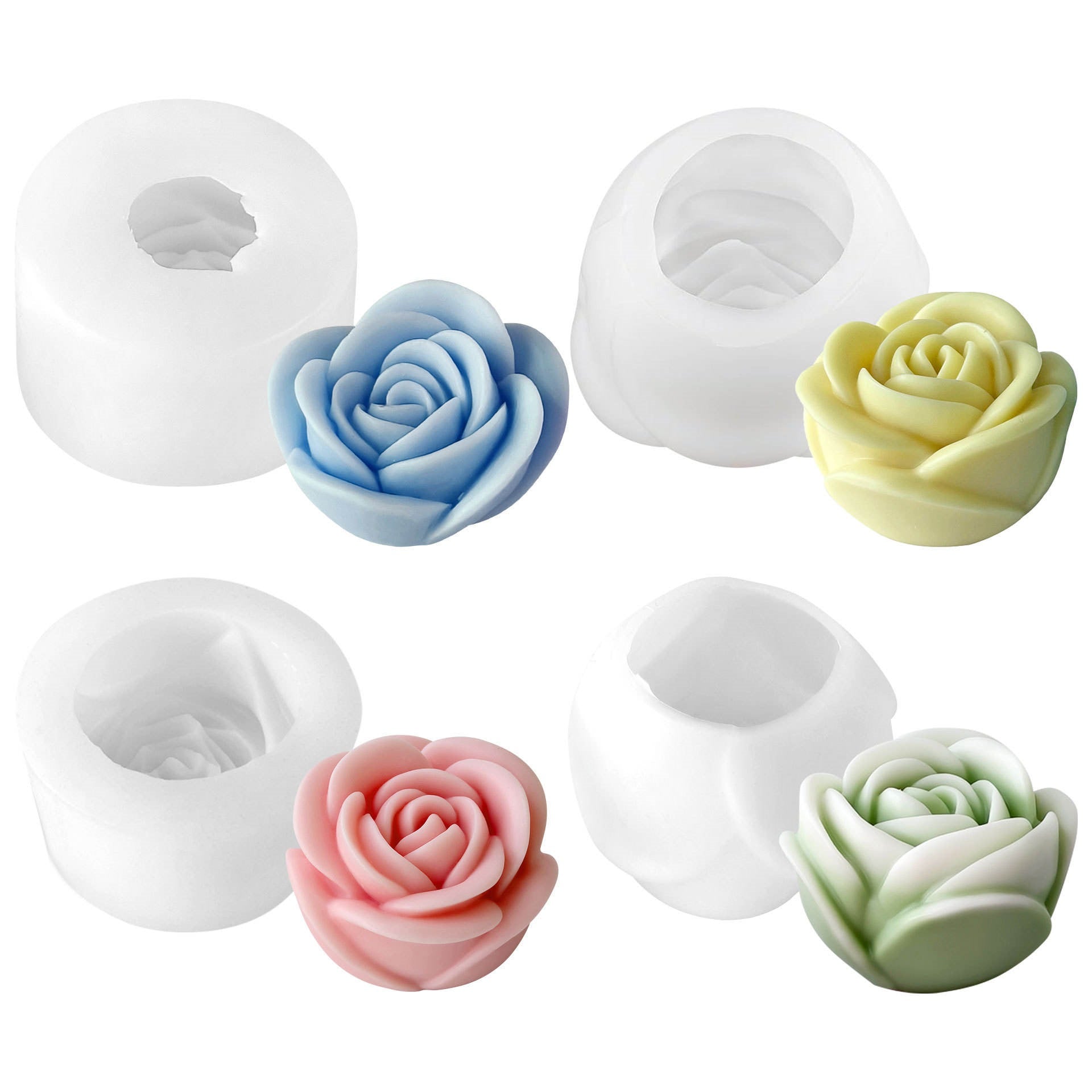 Small Size Rose Flower Mould For Candle, Resin, Gypsum & Art Crafts Making Silicone Mold
