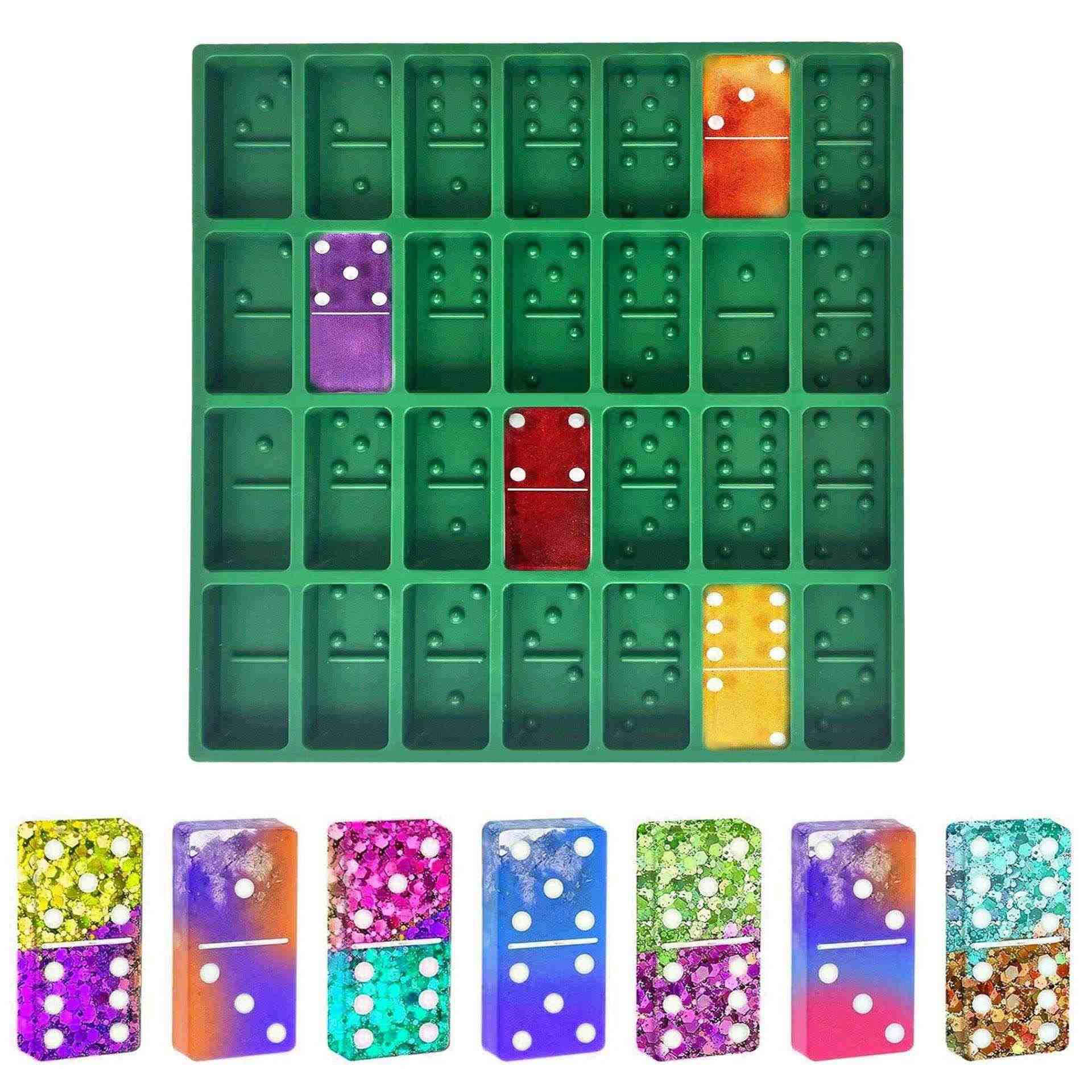 Domino Game Tile Piece Silicone Mold For Resin, Candle, Concrete & DIY Crafts Creation