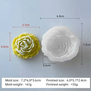 Small Peony Flower For Candle, Resin, Gypsum & Art Crafts Making Silicone Mold