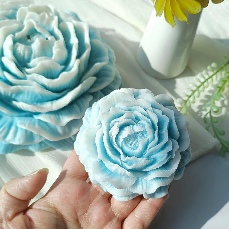 Small Peony Flower For Candle, Resin, Gypsum & Art Crafts Making Silicone Mold