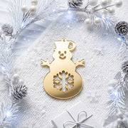 ⁠Snowman With Flakes Acrylic Cutout For Resin Art & DIY Crafts - Gold/Silver/Black