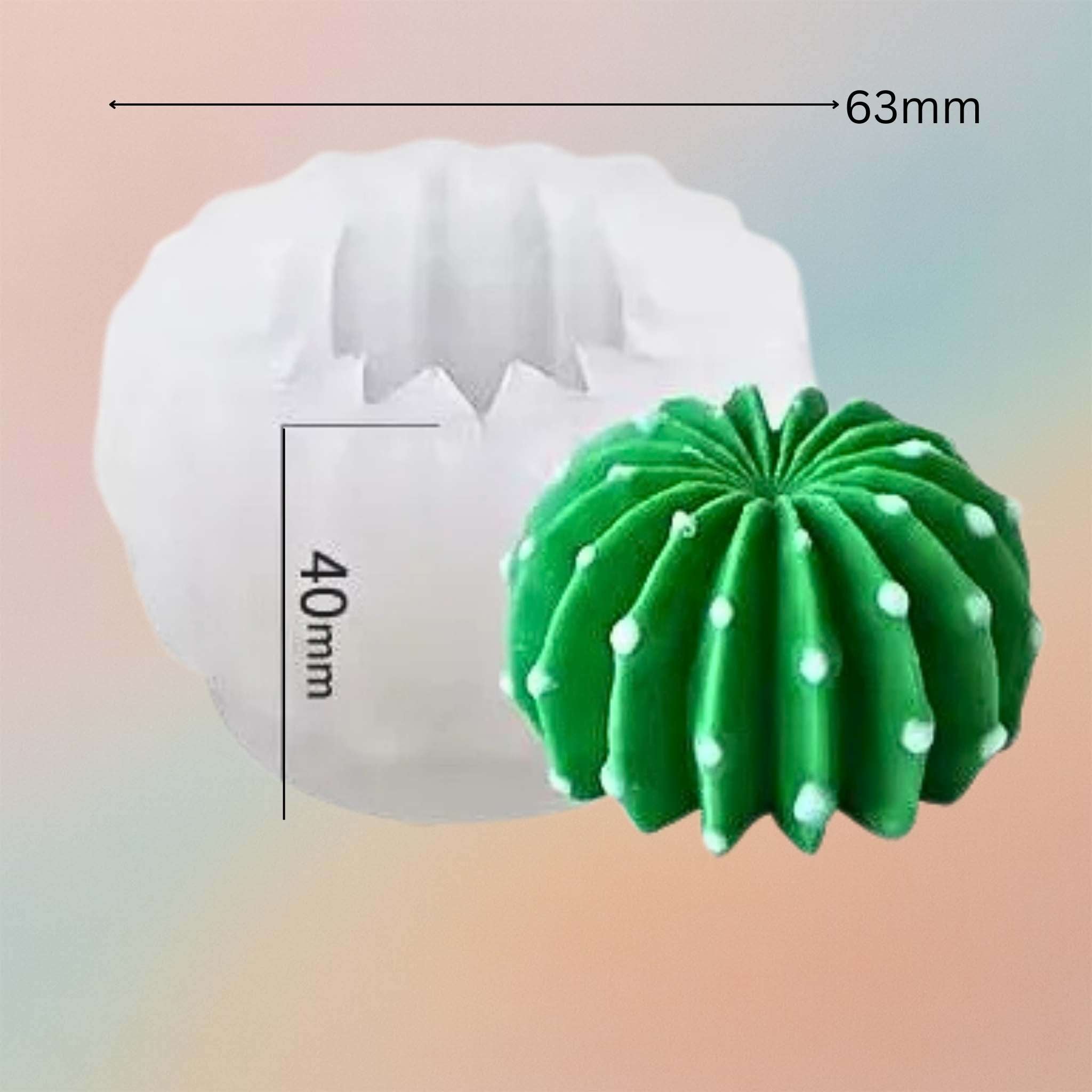 قالب سيليكون لشمعة الصبار العصاري