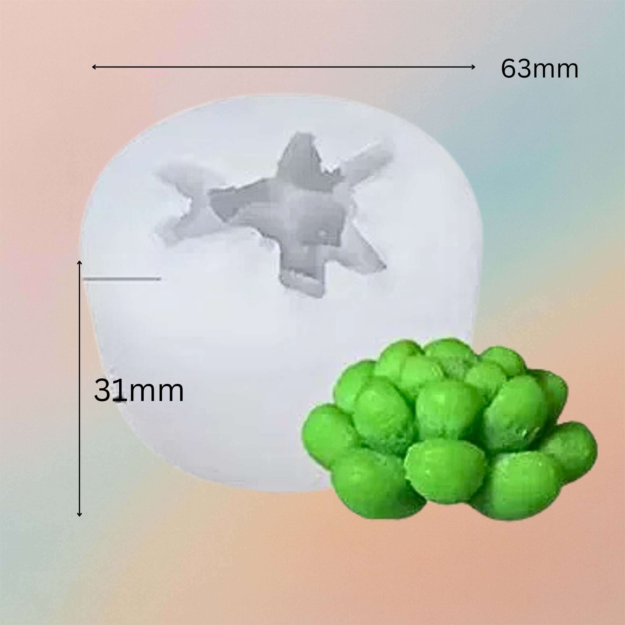 قالب سيليكون لشمعة الصبار العصاري