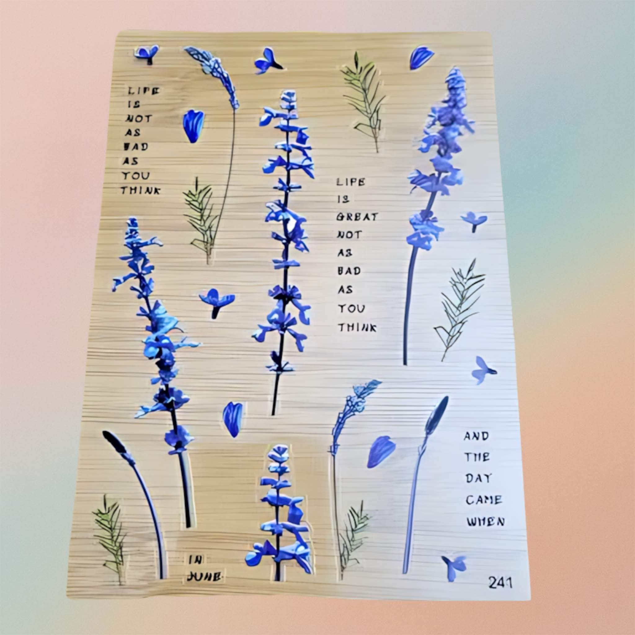 ورقة زهرة شفافة