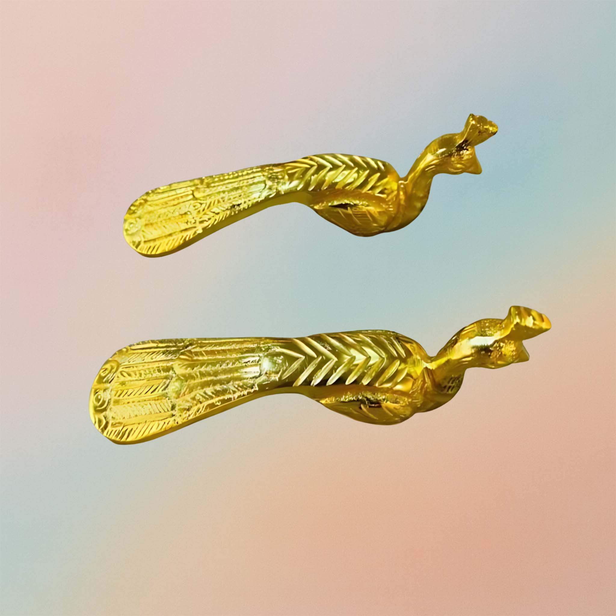 Tray Handle - Peacock Design 1