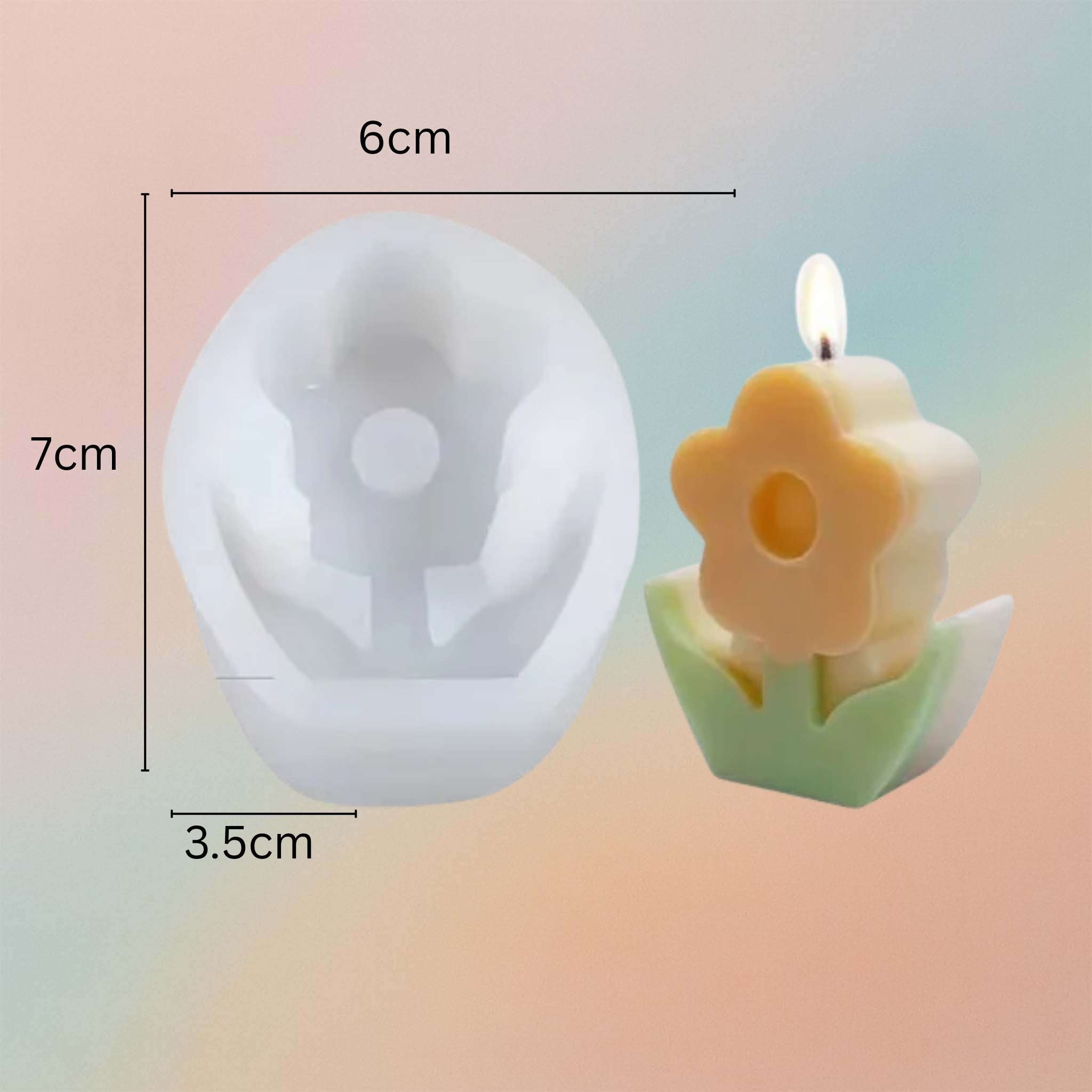 Tulip Sunflower Shape Fragrant Stone Mould