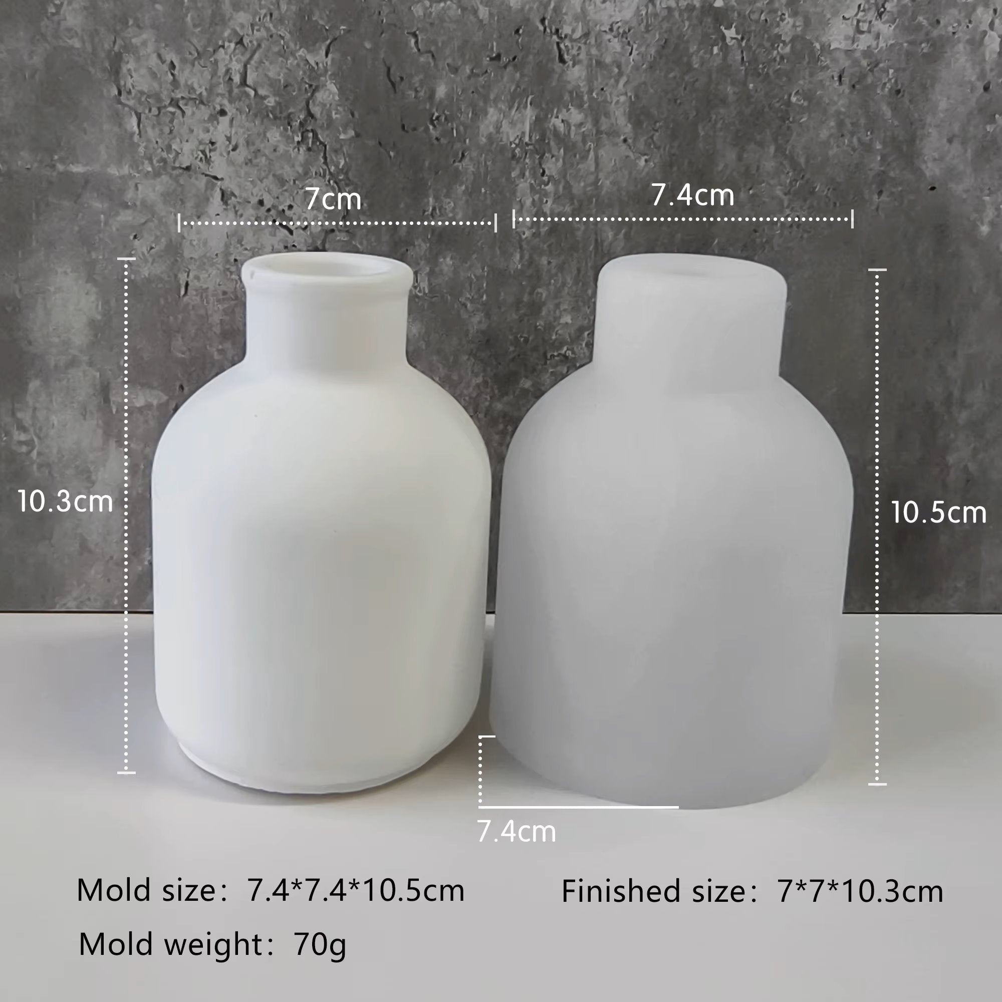 Vase Mould Style 1 Flower Pot Silicone Molds For Concrete Candle Jars