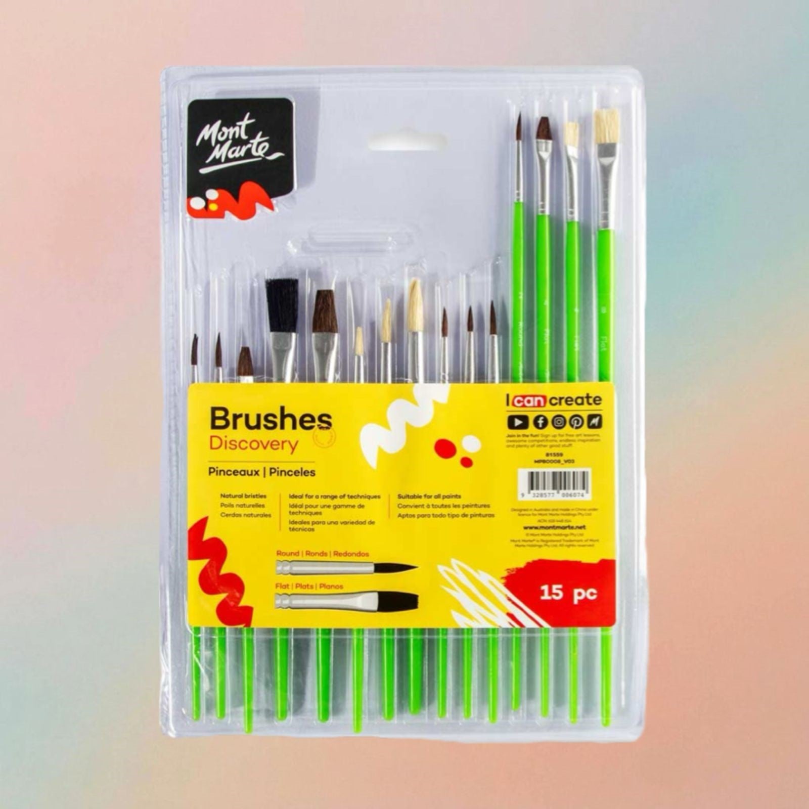 Mont Marte Brushes Discovery 15pcs