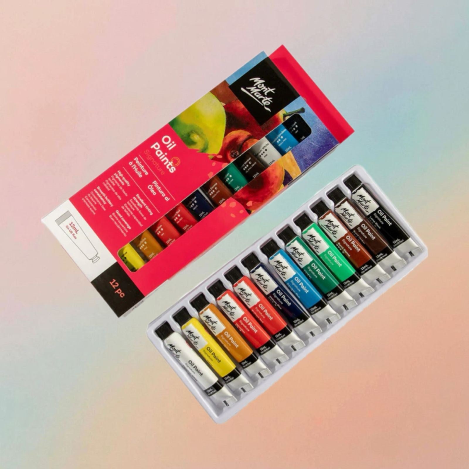 Mont Marte Oil Paints Signature 12pc x 12ml