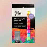 Mont Marte Fluoro Acrylic Paint Set Premium 8pc x 36ml