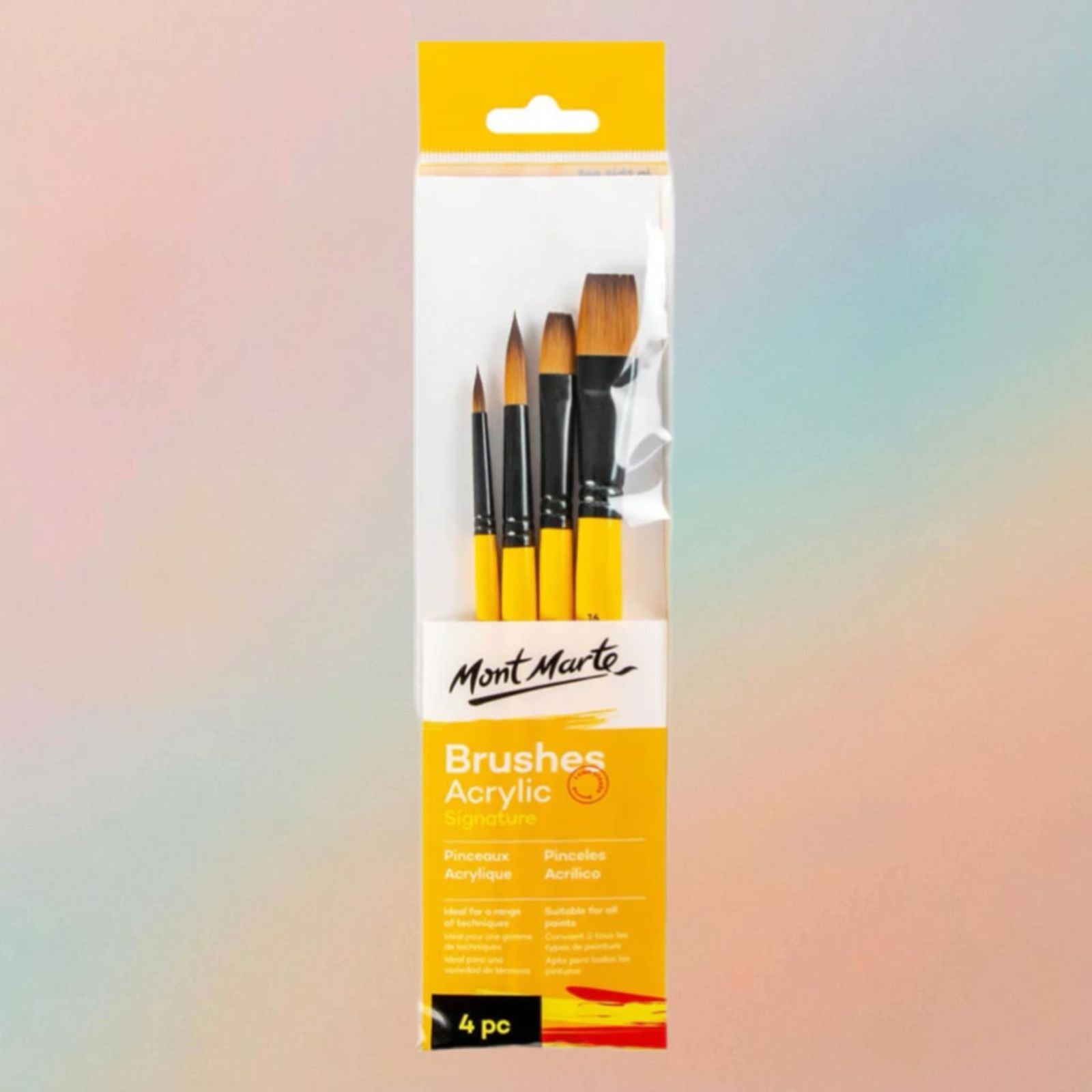Mont Marte Acrylic Brushes Signature 4pcs Style 5
