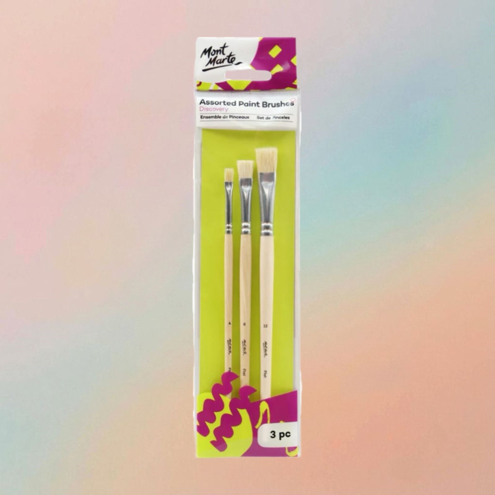 Mont Marte Assorted Paint Brushes Discovery 3pcs