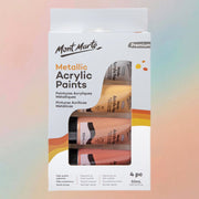 Mont Marte Metallic Acrylic Paint Set 4pc x 50ml