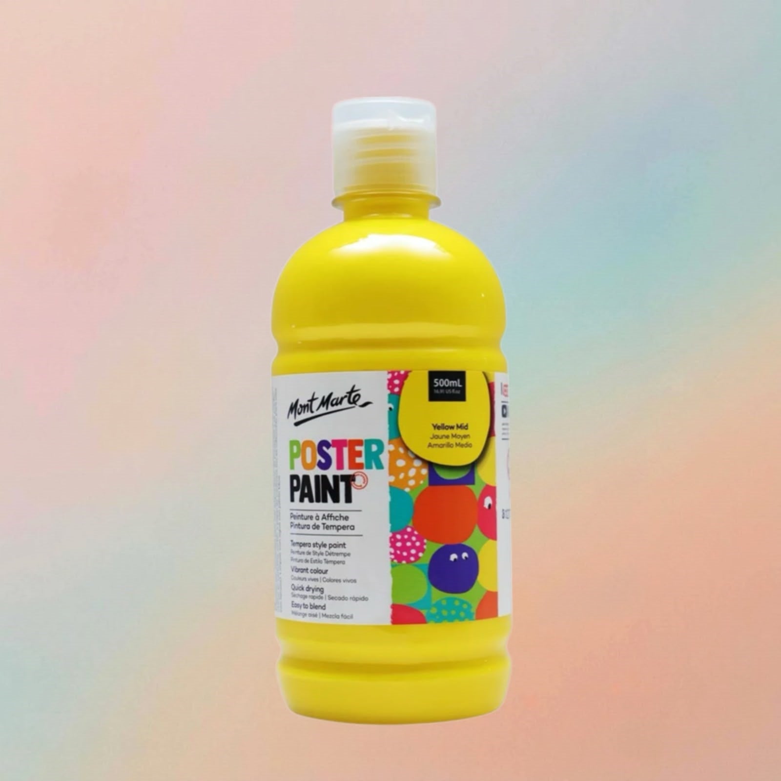 Mont Marte Poster Paint 500ml - Yellow Mid