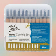 Mont Marte Wood Carving Set Premium 12pc