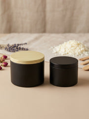 Black Metal Tin For Candle Making & DIY Crafts