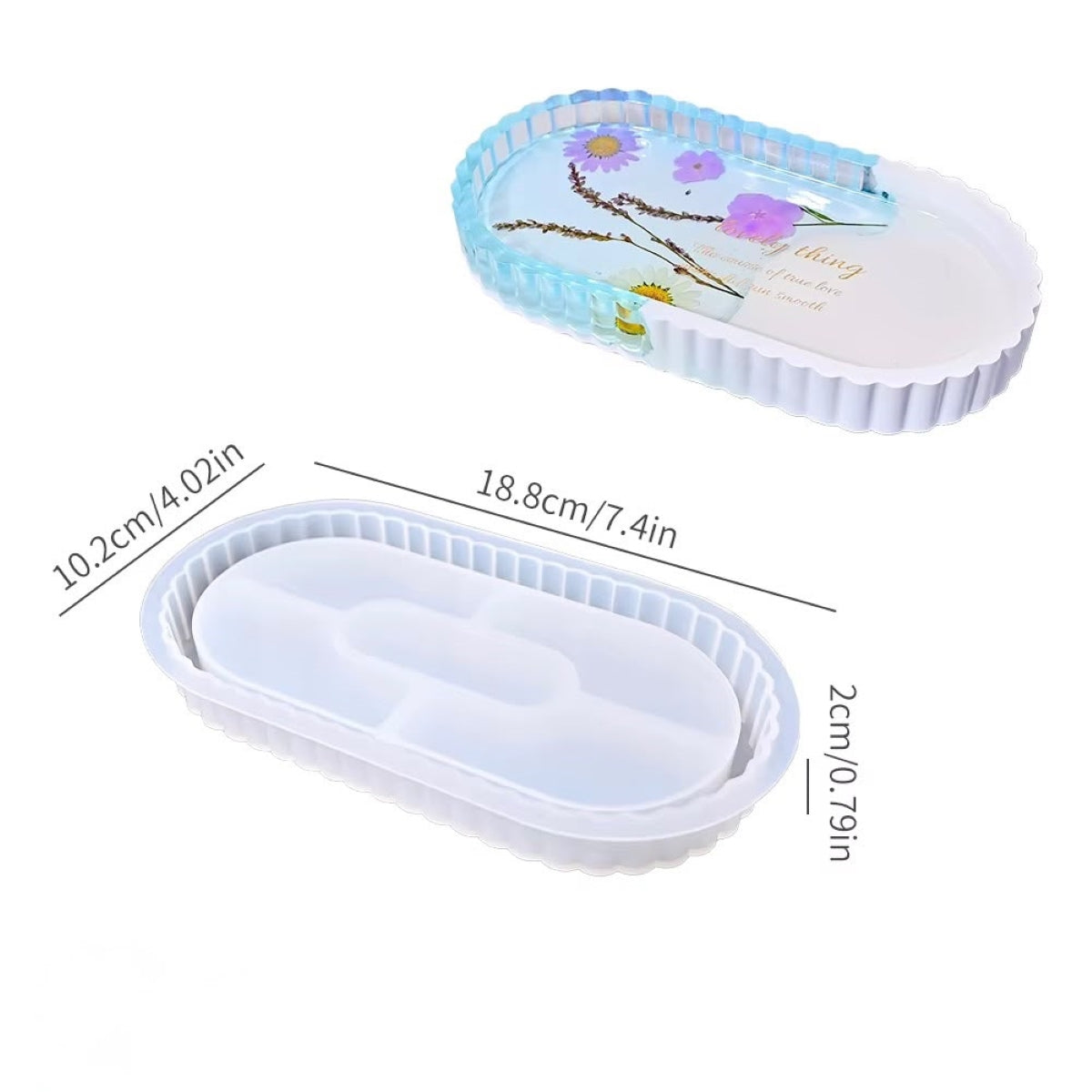 Striped Tray Mold For Resin, Gypsum & Art Crafts Making