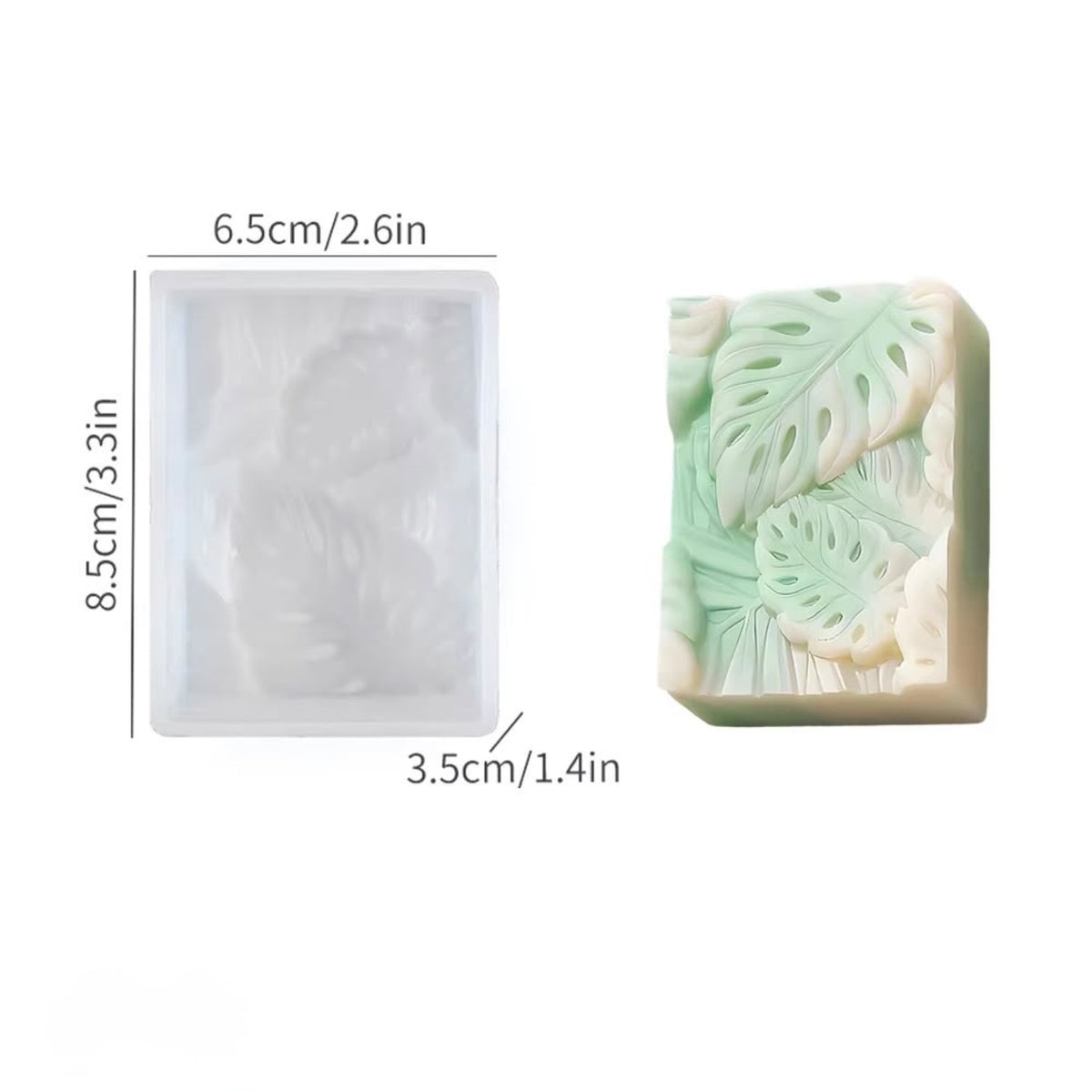 Leaf Soap Bar Mould For Soap, Candle, & Art Crafts Making