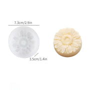 Round Sunflower Soap Mould For Soap, Candle, & Art Crafts Making