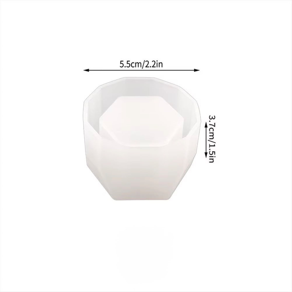 Geometric Shape Pot Silicon Mould For Resin, Gypsum & Art Crafts Making