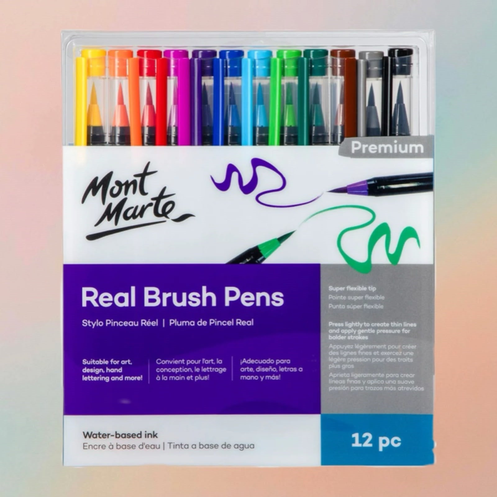 Mont Marte Real Brush Pens 12pc