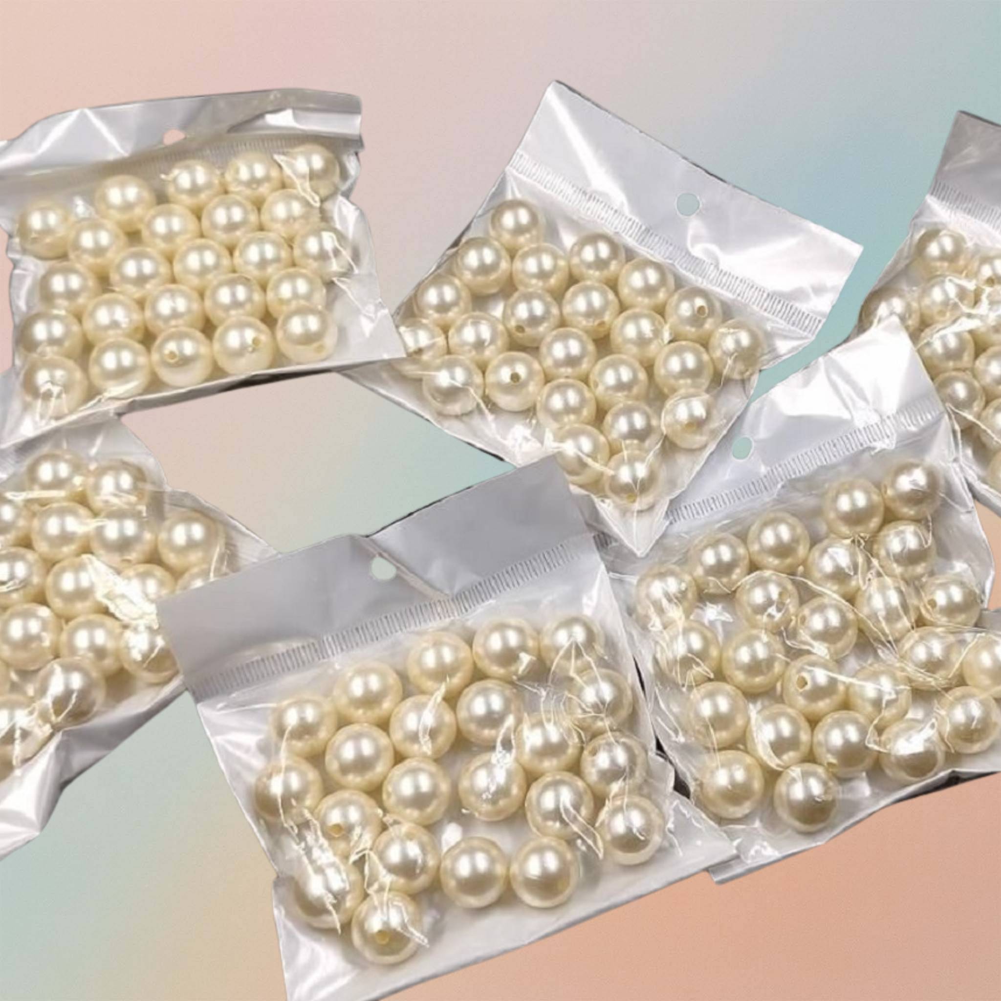 White Pearl Loose Beads - Sewing Clothing Accessories 7mm