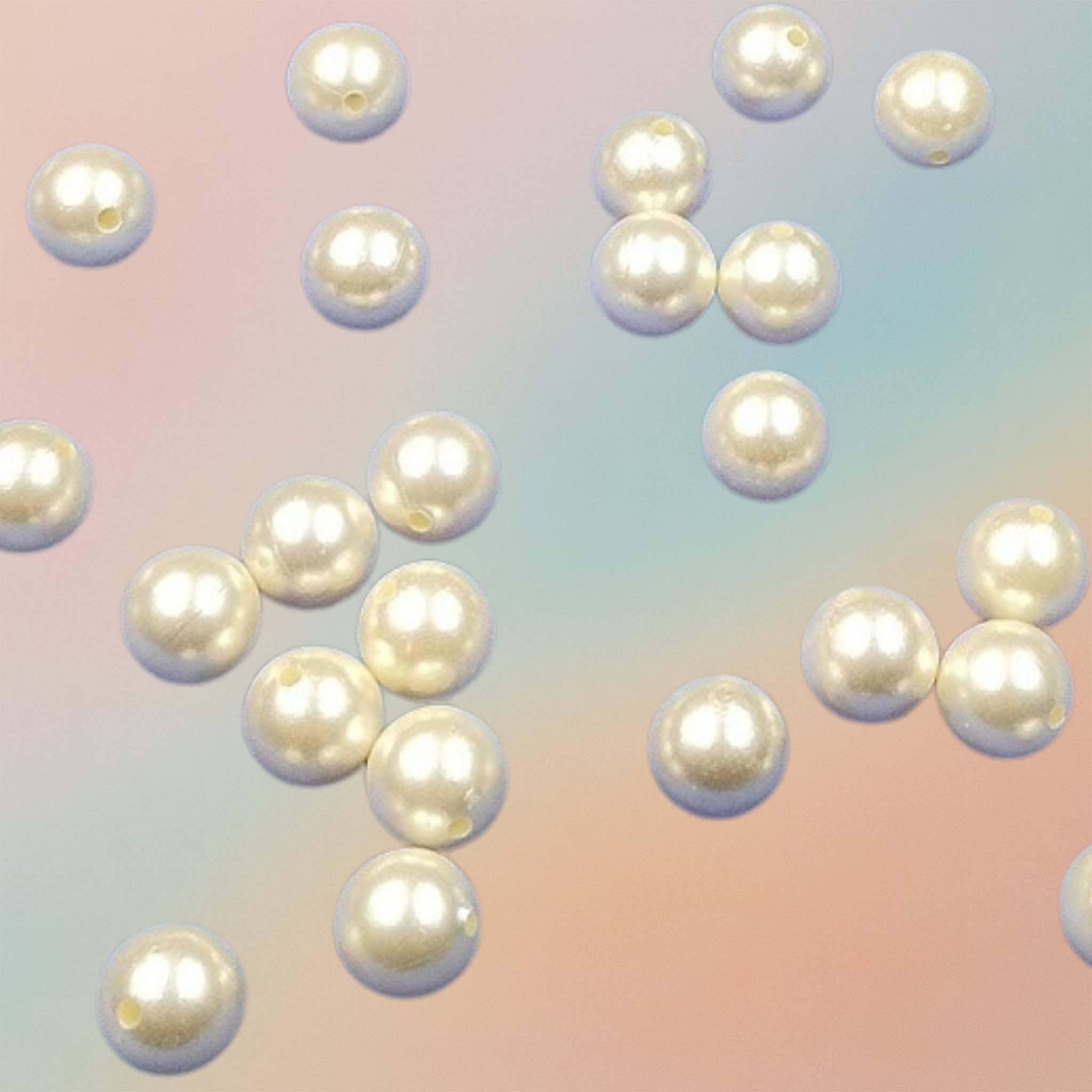 White Pearl Loose Beads - Sewing Clothing Accessories 7mm