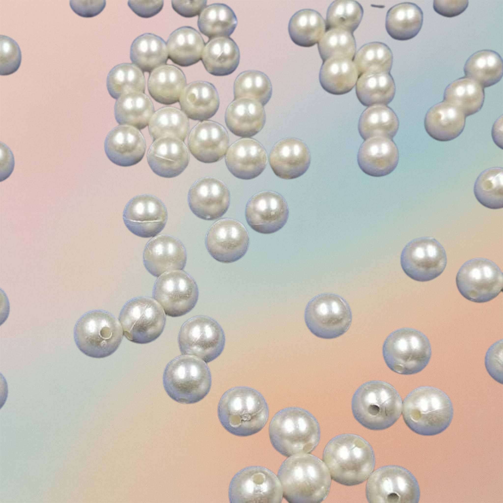 White Pearl Loose Beads - Sewing Clothing Accessories 7mm