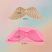 Wing Feather Angel Keychain Crystal Mirror Mold For Resin DIY