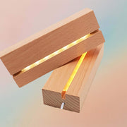 Wooden Rectangle Light Base