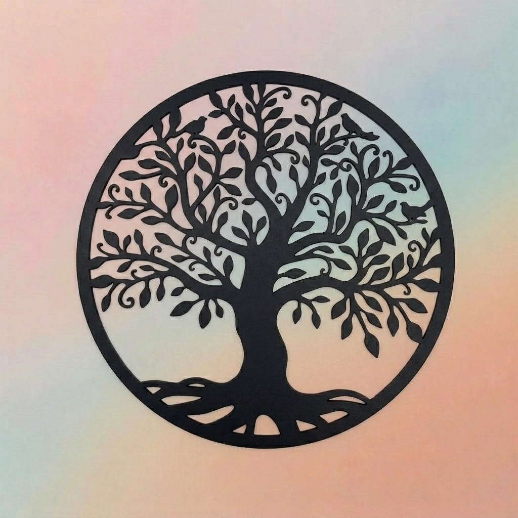 Black Gold Tree Of Life Gold Acrylic Cut 10cm