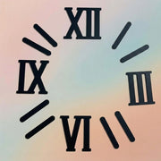 Black Silver Roman Number With Round Edges Sticks