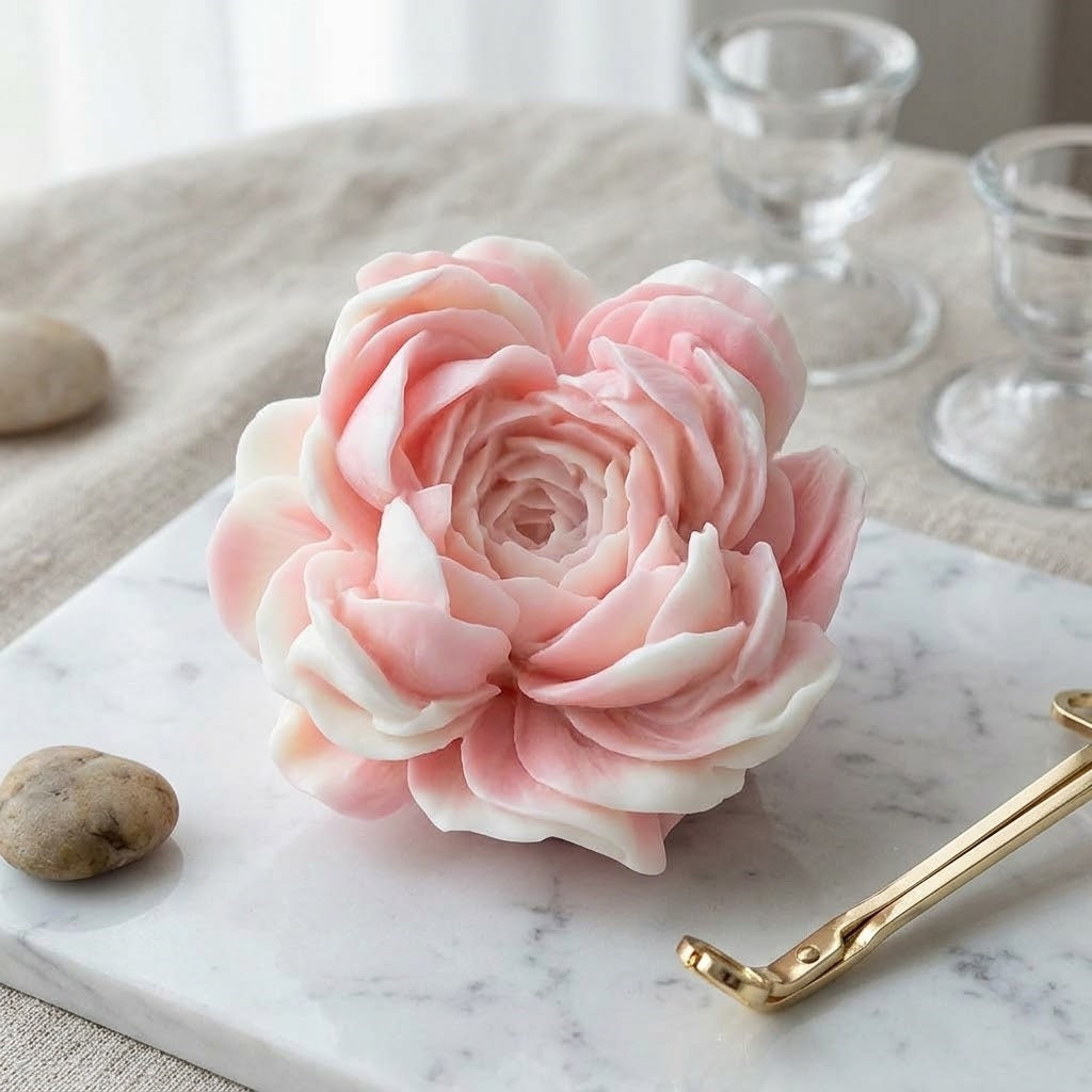 Peony Rose Mould For Candle, Resin, Gypsum & Art Crafts Making Silicone Mould
