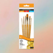 Daler-Rowney Simply Gold Taklon Synthetic Brush Set 6pcs