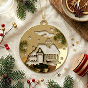 Christmas House Gold Acrylic Cut For Resin Art & DIY Crafts