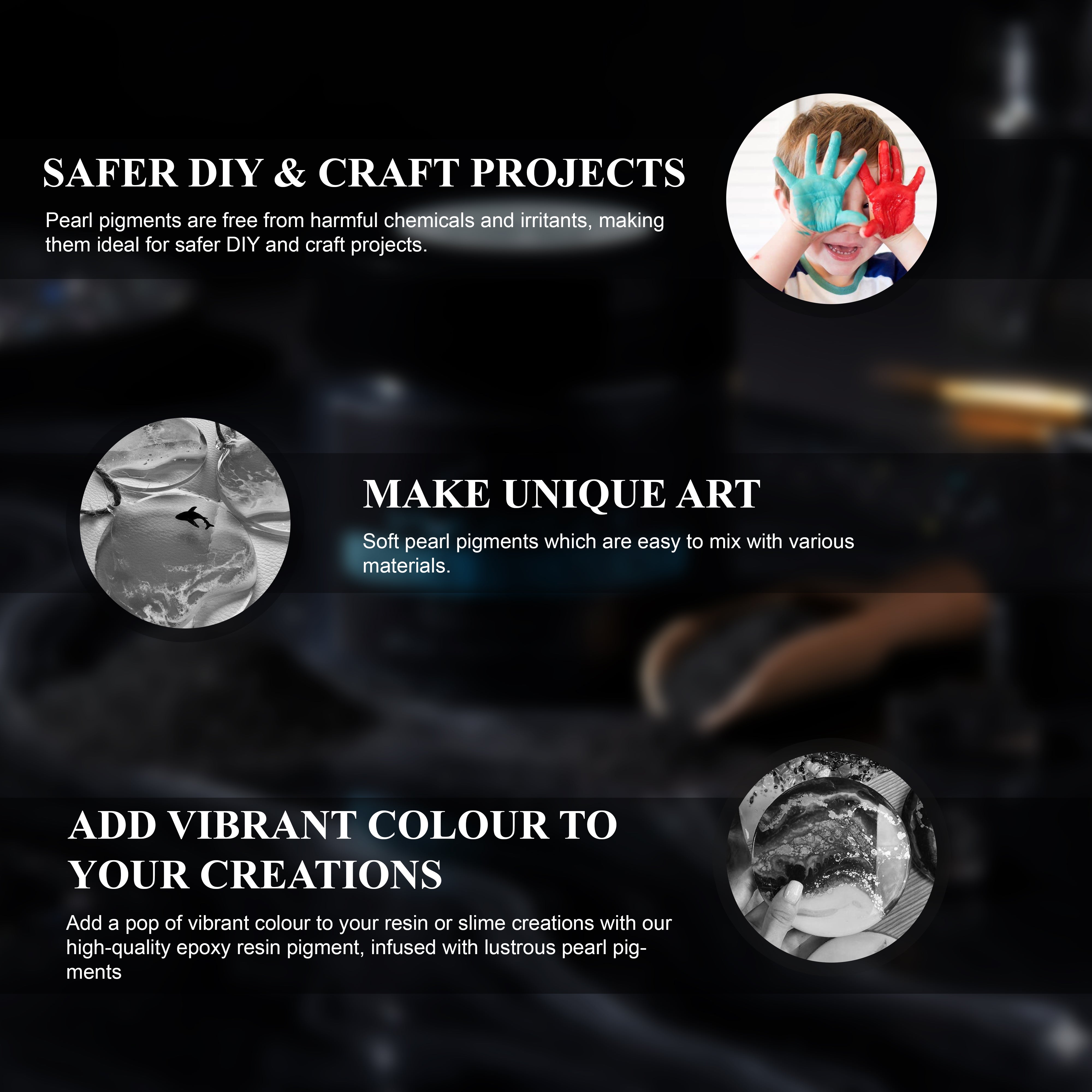 Pourezy Mica Pigment 25gm - Black