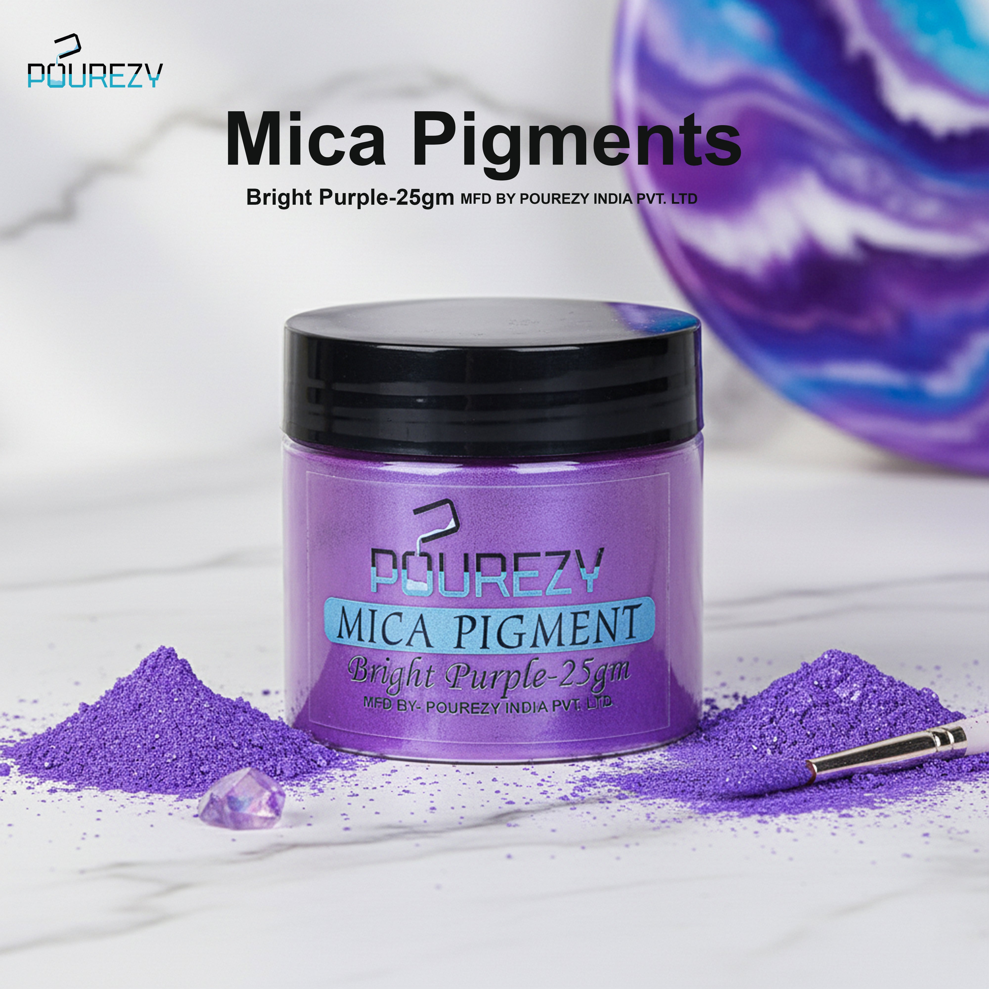 Pourezy Mica Pigment 25gm – Bright Purple