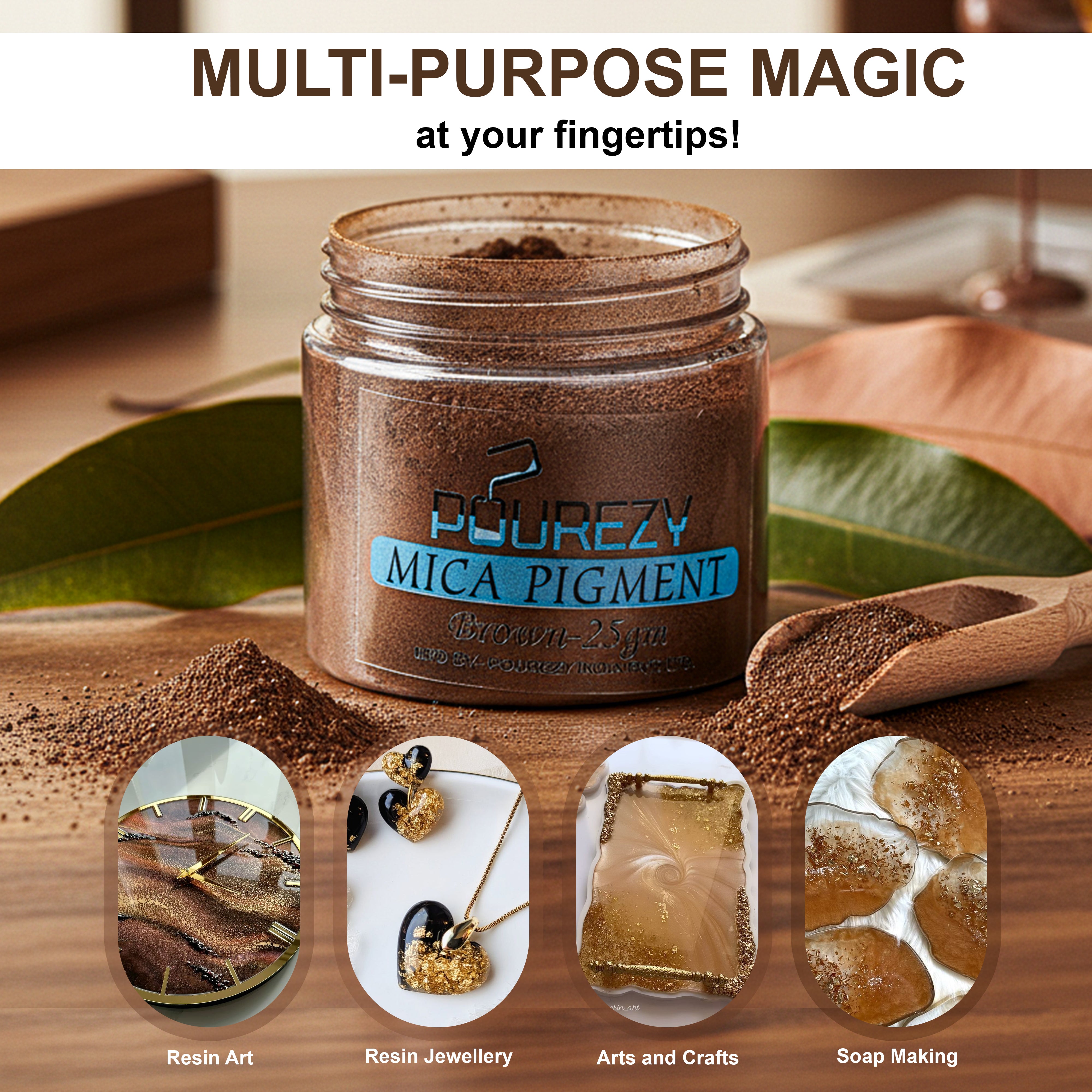 Pourezy Mica Pigment 25gm– Brown