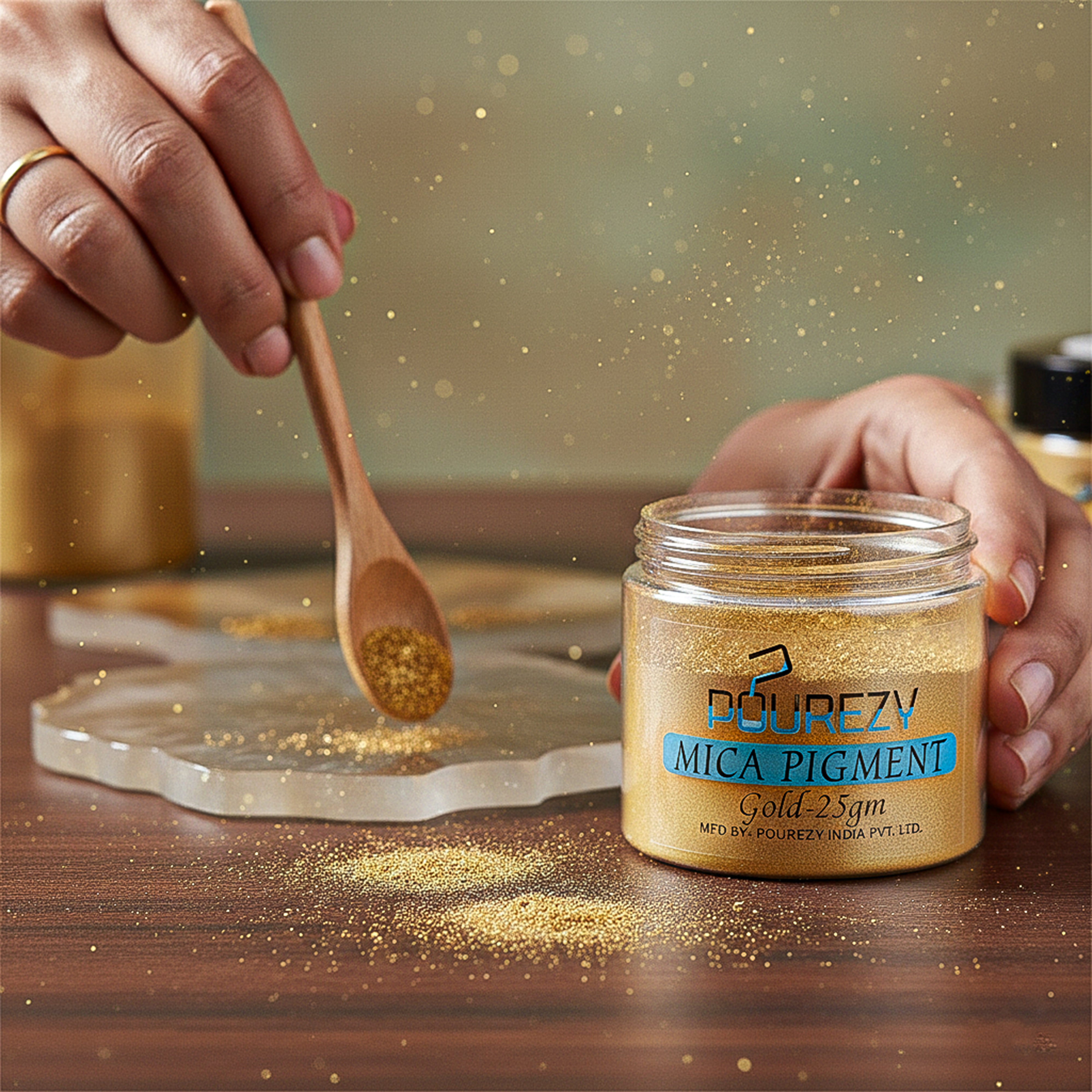 Pourezy Mica Pigment 25gm – Gold