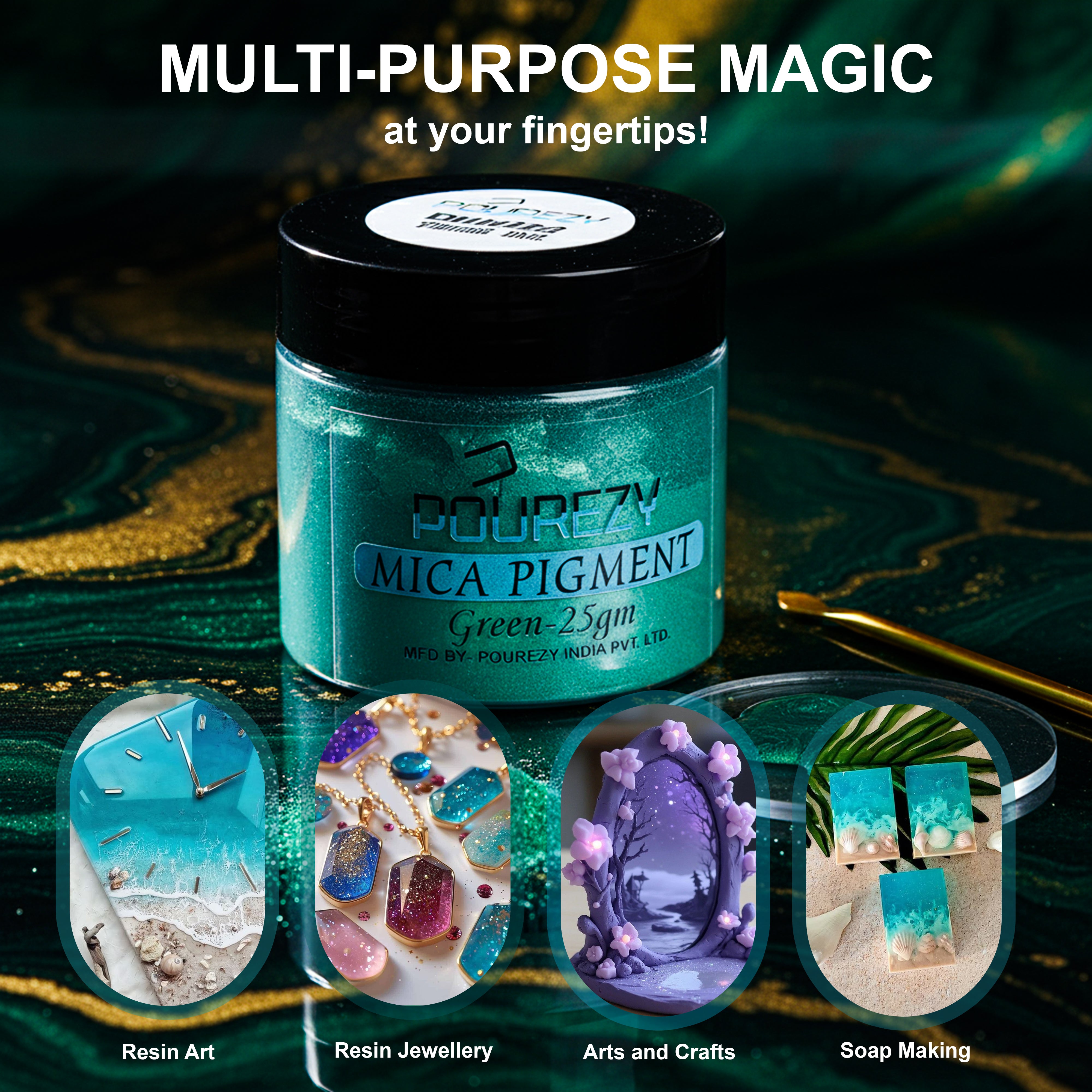 صبغة ميكا بوريزي 25 جرام - أخضر